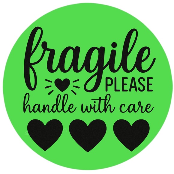 Fragile Handle With Care Stickers – 2" Round Labels – 100 PCS – 15 Color Options - Picture 11 of 15